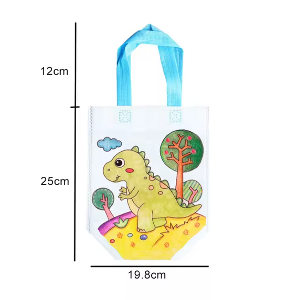 JEUX- Tote bag à colorier avec 5 feutres