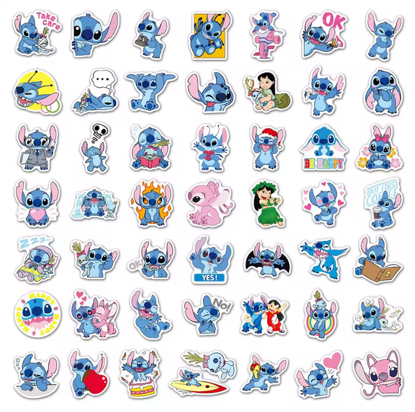 AUTOCOLLANTS- Stikers stitch x 30 autocollants
