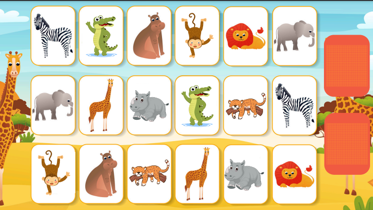 JEUX - Mon Memory Animaux de la Savane