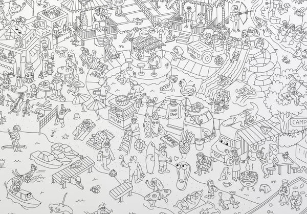 COLORIAGE - Coloriage géant « l’été est là »