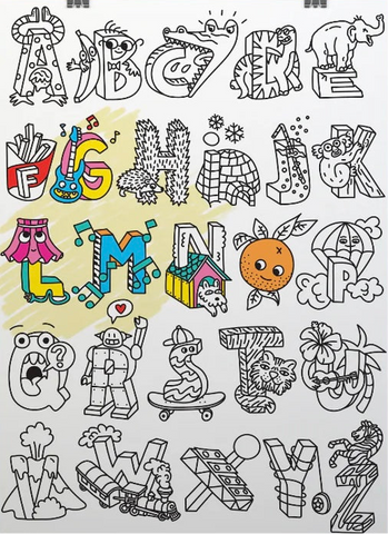 AFFICHES - Coloriage géant mon alphabet amusant