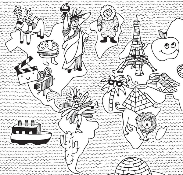 COLORIAGE- Kit coloriage animaux du monde avec ses crayons