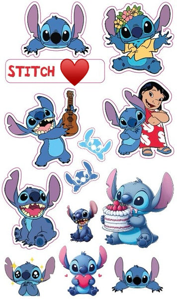 AUTOCOLLANTS- Planche Stitch x 12