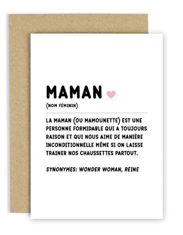 CARTES-Définition de ma super maman