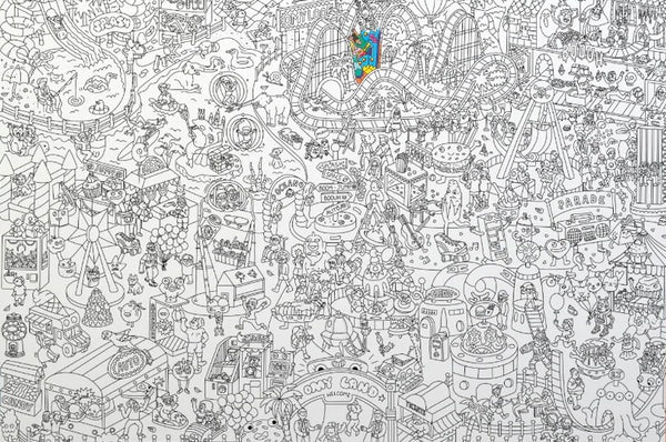 COLORIAGE- Coloriage géant “ Mon parc d’attraction “