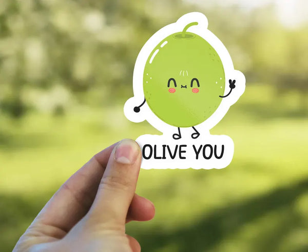 AUTOCOLLANTS - Autocollant Olive you (vendu par pièce )