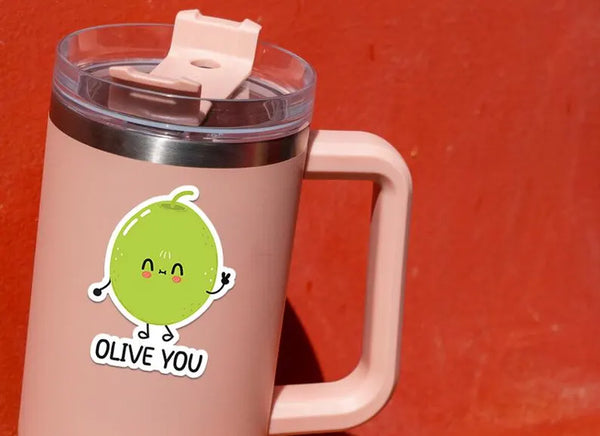 AUTOCOLLANTS - Autocollant Olive you (vendu par pièce )