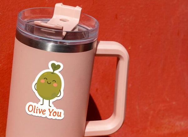 AUTOCOLLANTS - Autocollant Olive you (vendu par pièce )