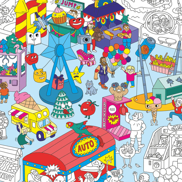 COLORIAGE- Coloriage géant “ Mon parc d’attraction “