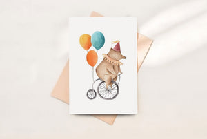 Carte Postale - Mon ours, ce clown !