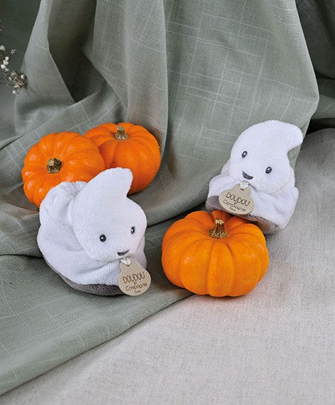 Chaussons bébé fantôme - 0-6 mois doudou et compagnie accompagné d’une jolie carte