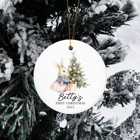 Boule de Noël Lapin mon premier Noël