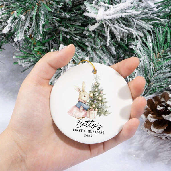 Boule de Noël Lapin mon premier Noël